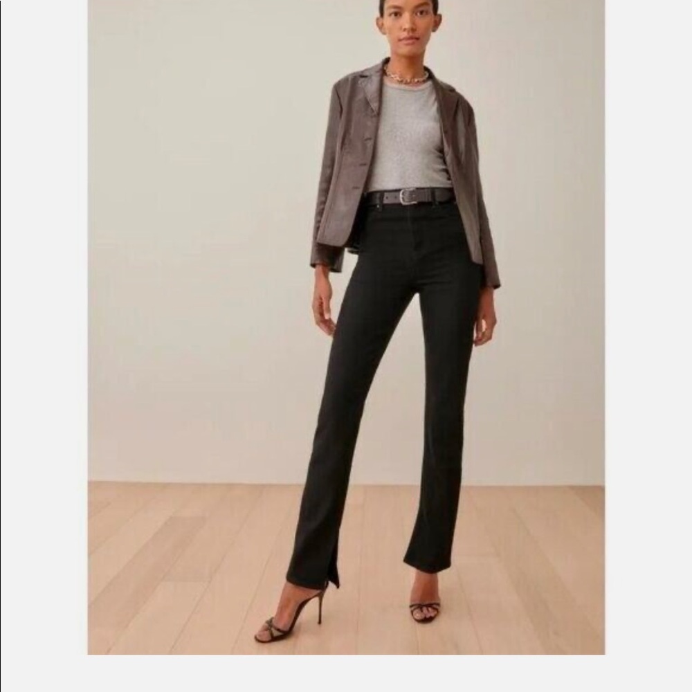 Reformation Liza slit hem ultra high rise jeans